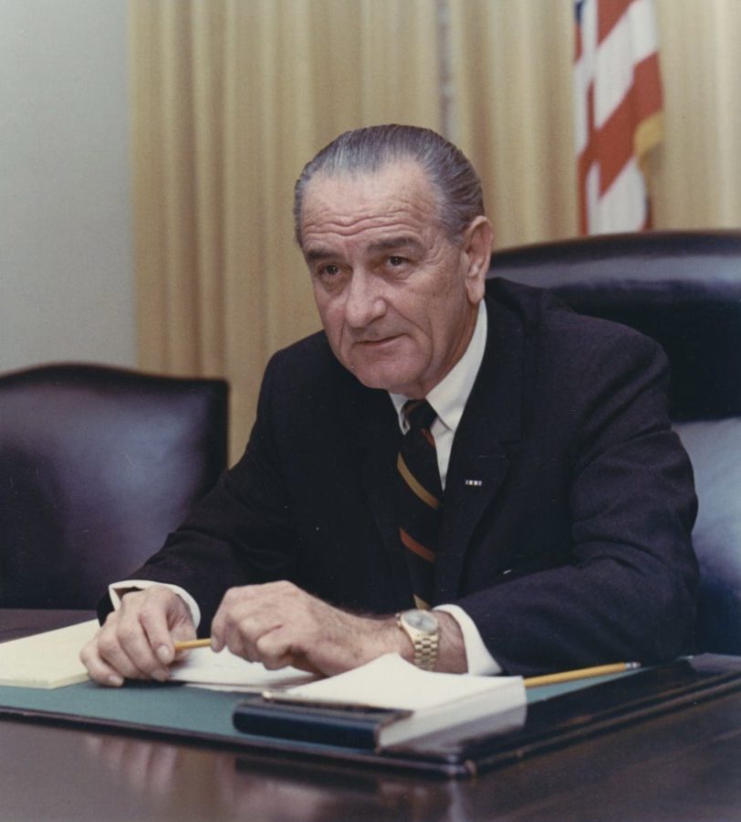 Lyndon B. Johnson wearing the Rolex President Day-Date