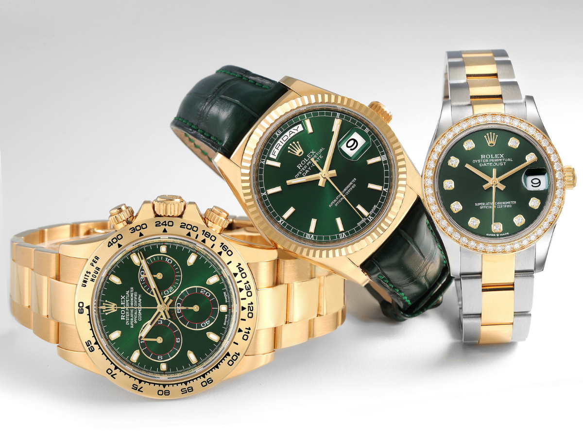 Rolex Green Dial Daytona, Day-Date and Lady-Datejust