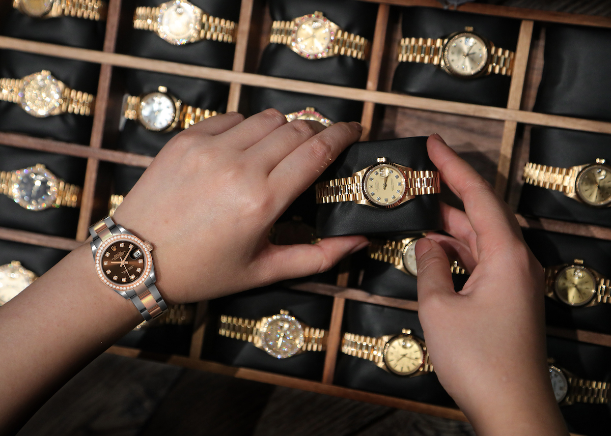 Ladies Two Tone 26mm Rolex Wrist Watch