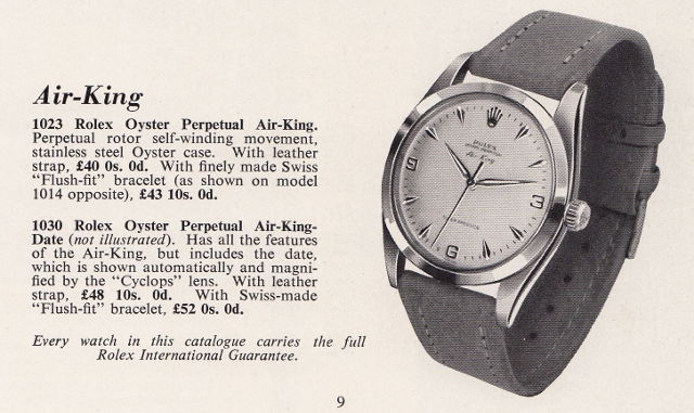 Vintage Rolex Air-King advertisement