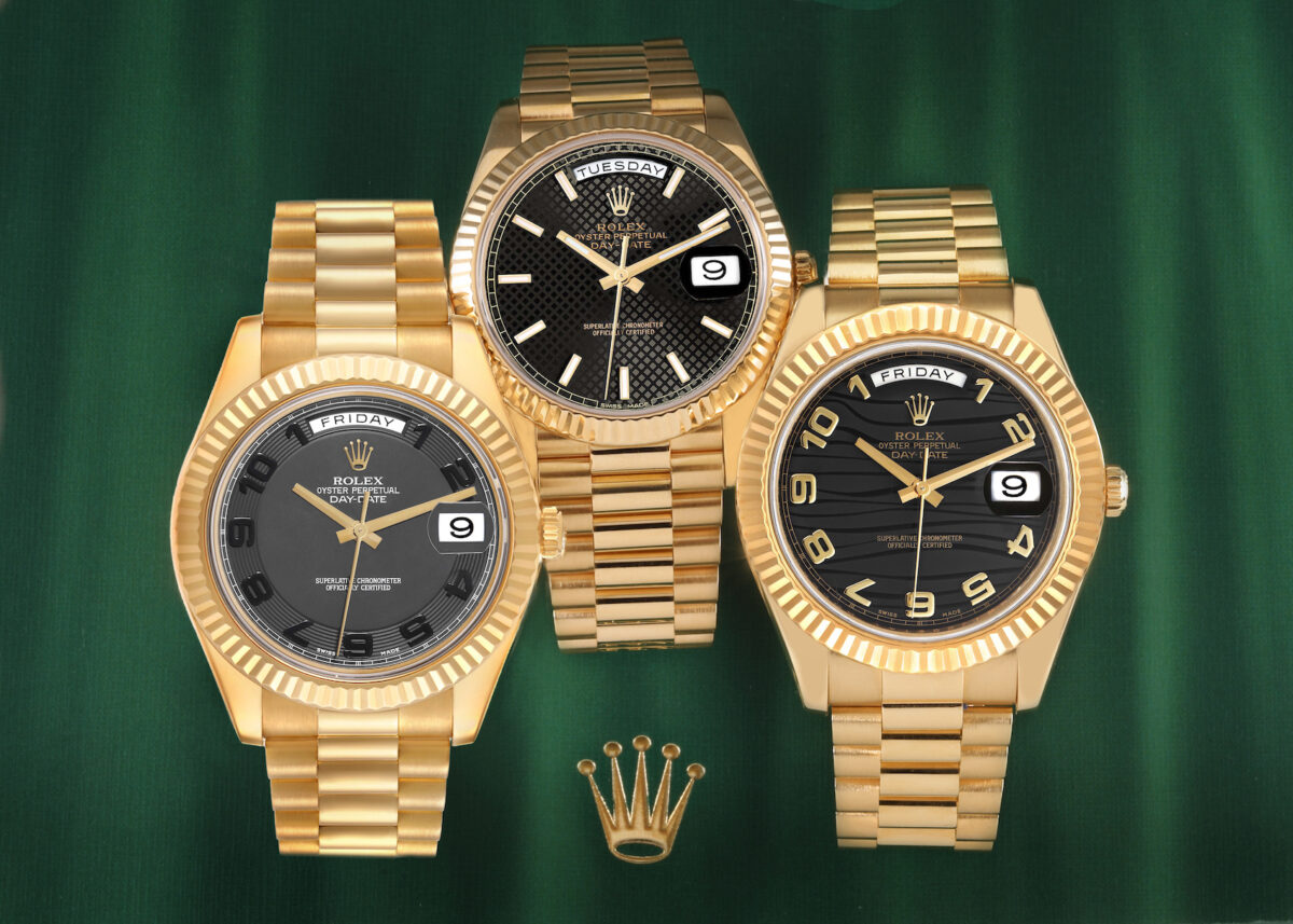 Rolex President Day-Date II and Day-Date 40 in Yellow Gold