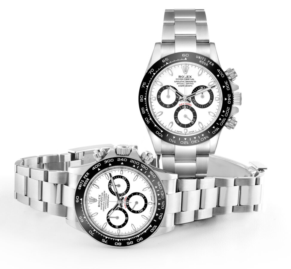 Rolex Cosmograph Daytona ref 126500LN (left) and 116500LN (right)