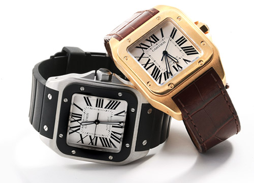 Faux Cartier Paris Mens Wrist Watch With Band
