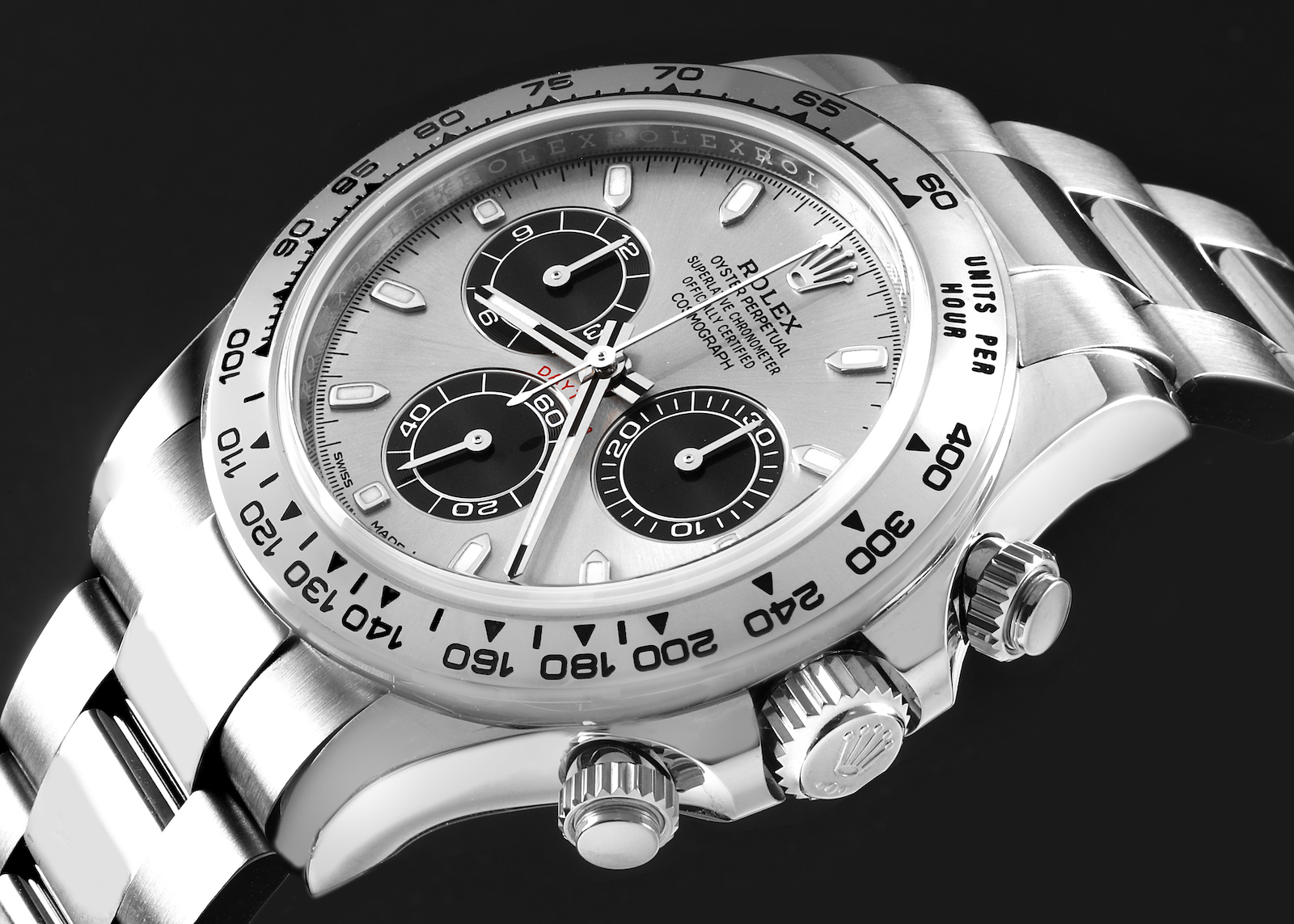 Rolex Daytona White Gold Silver Dial Mens Watch 116509