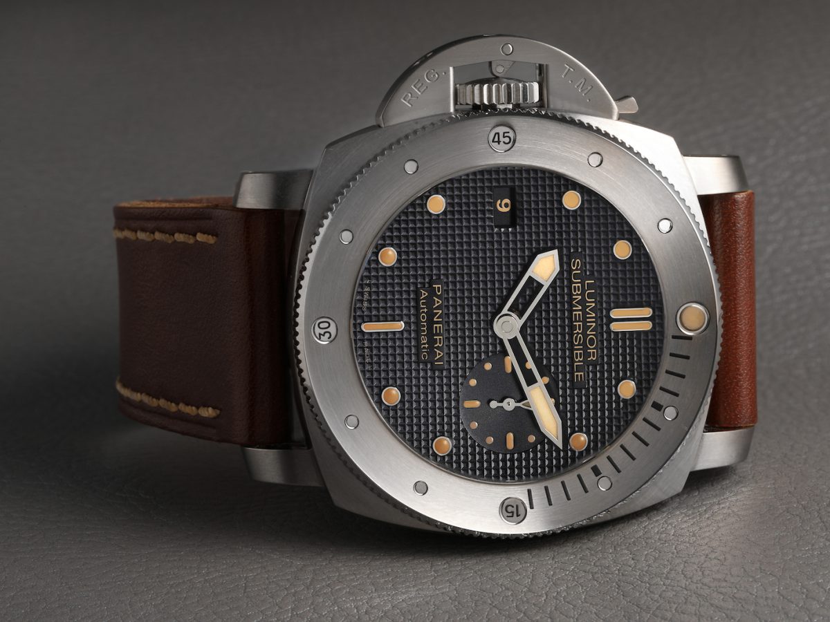 Panerai Luminor Submersible 1950 Left Handed Titanium LE Mens Watch PAM00569