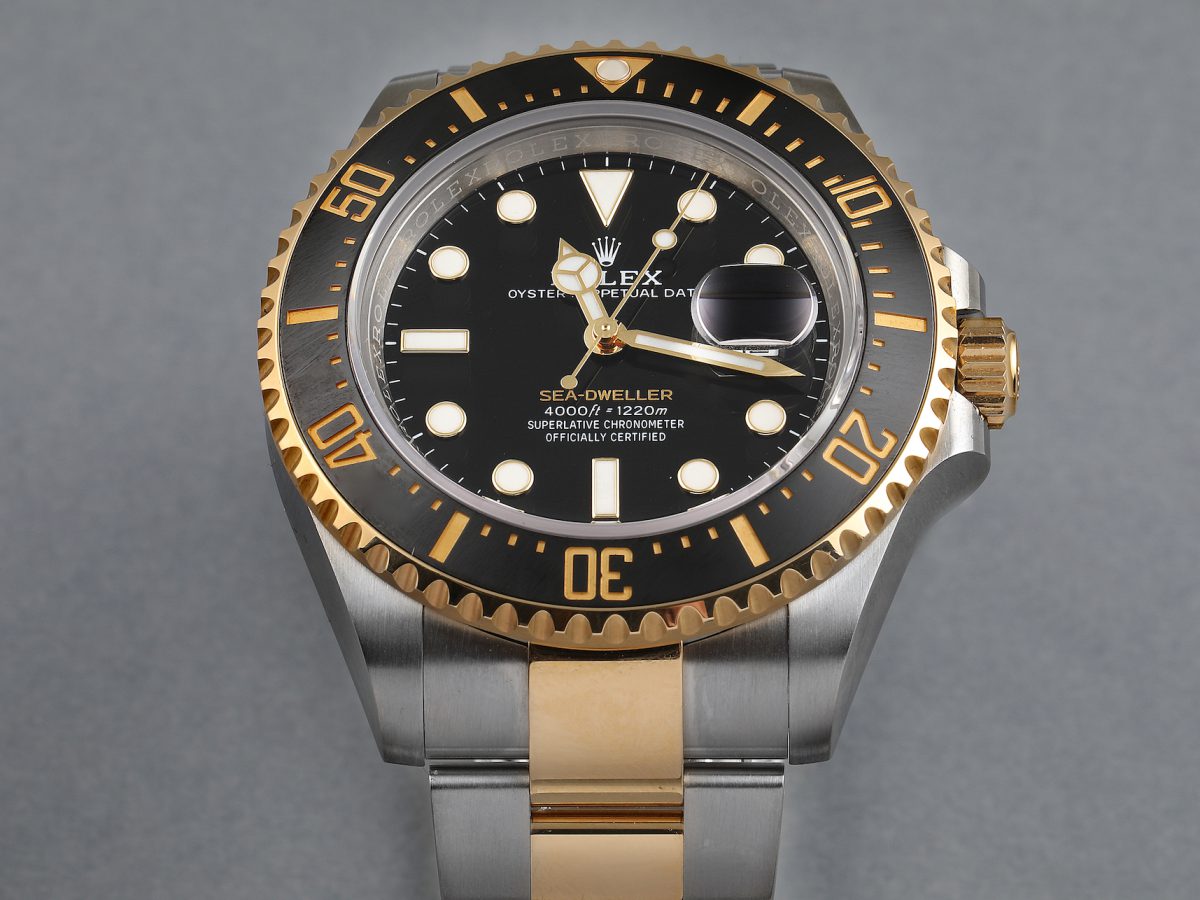 Rolex Seadweller Black Dial Steel Yellow Gold Mens Watch 126603