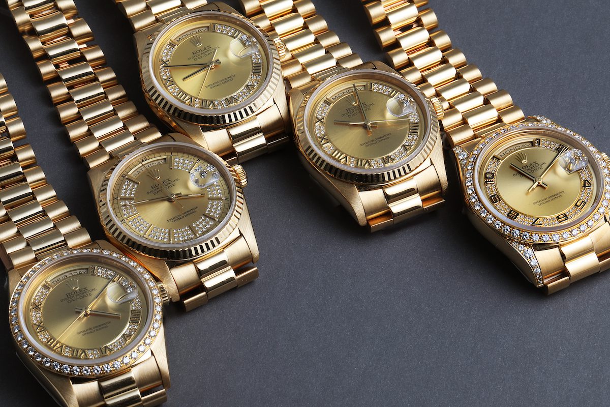 Rolex Day-Date Yellow Gold Myriad Diamond Dials