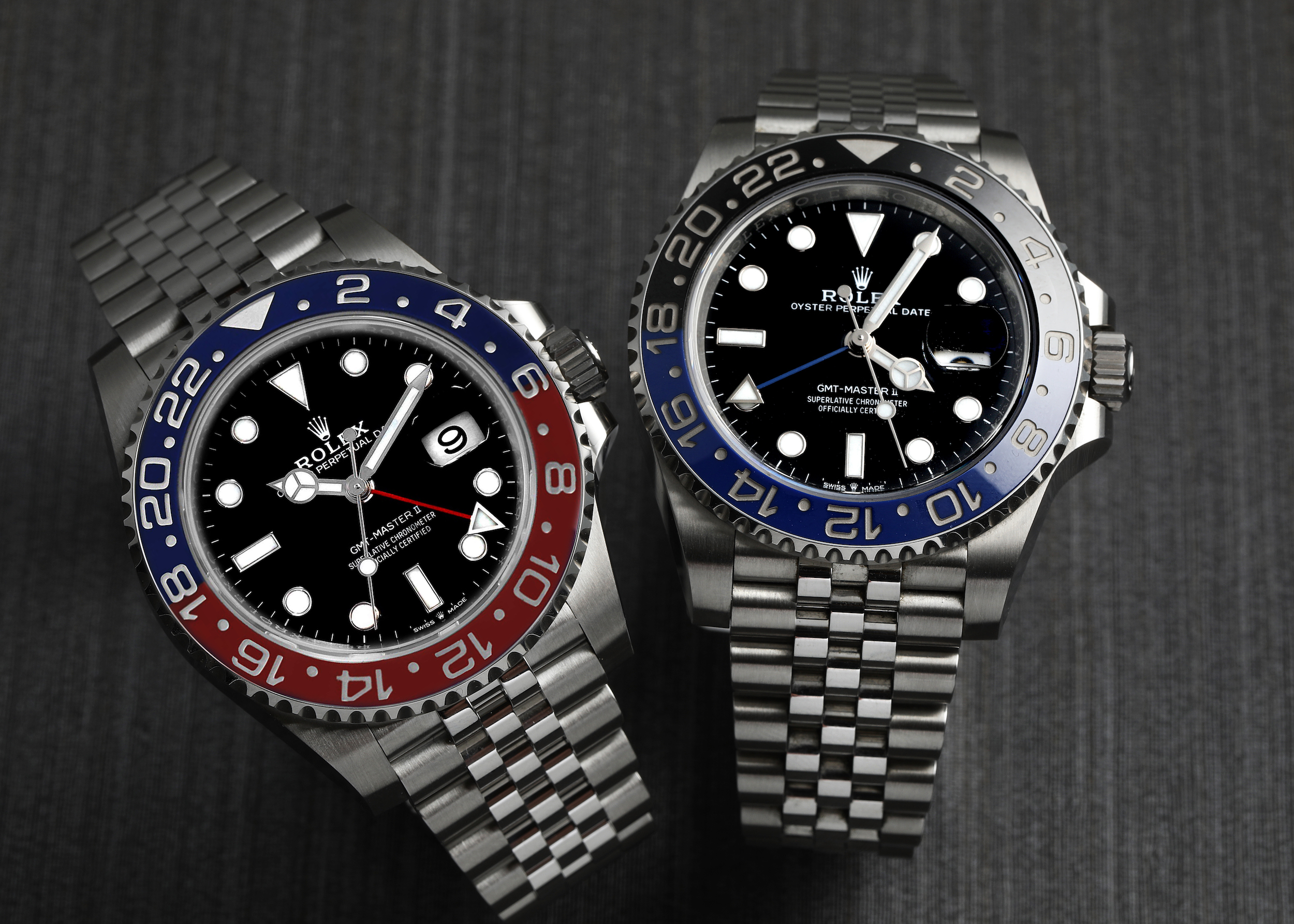 Rolex GMT Master Pepsi and Batman Jubilee