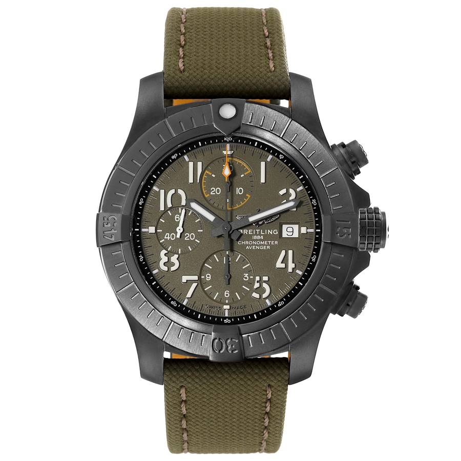 Breitling Avenger Night Mission DLC Coated Titanium Mens Watch V13317 