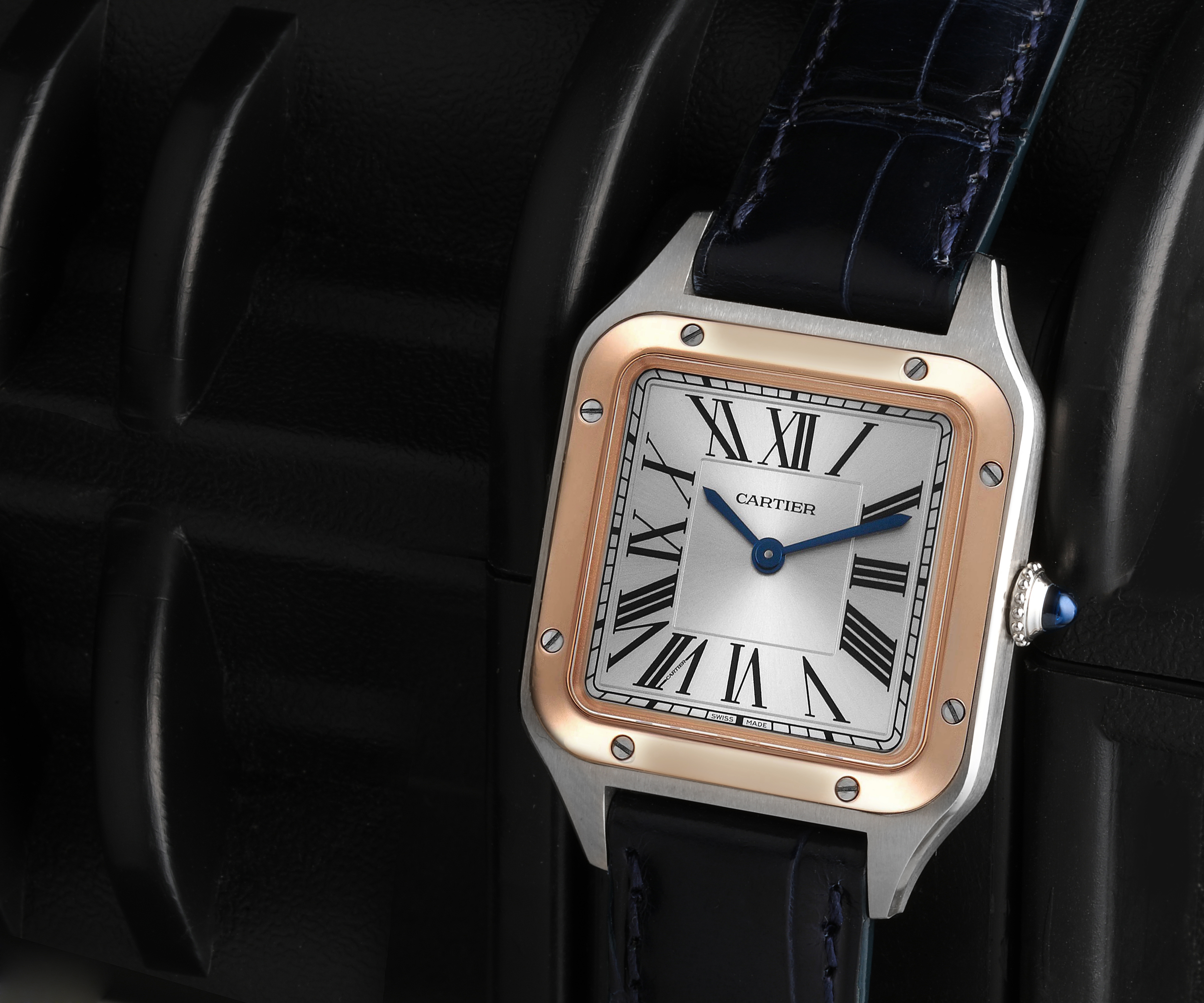 Cartier Santos Dumont Steel Rose Gold