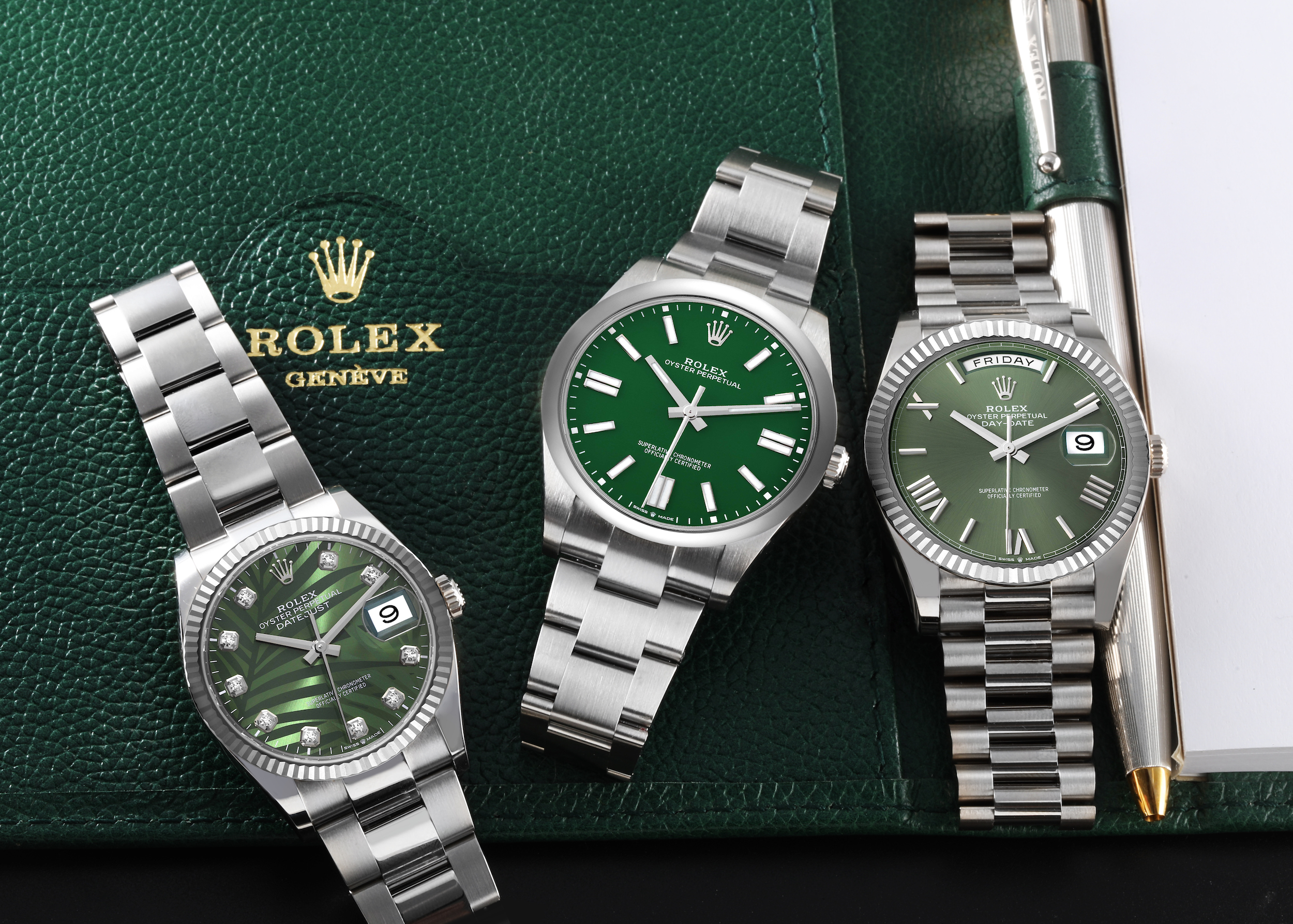 Green face datejust best sale