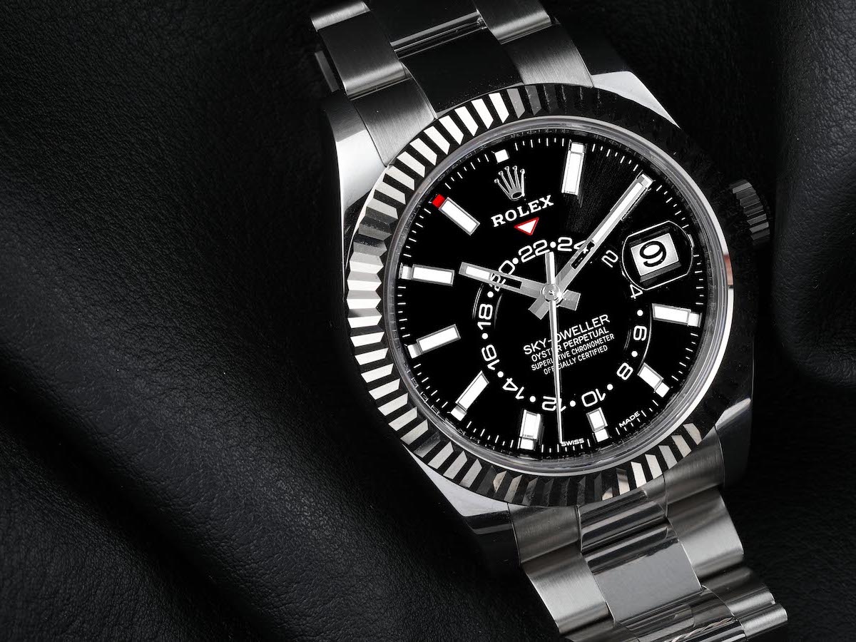 Rolex Sky-Dweller Steel White Gold Black Dial