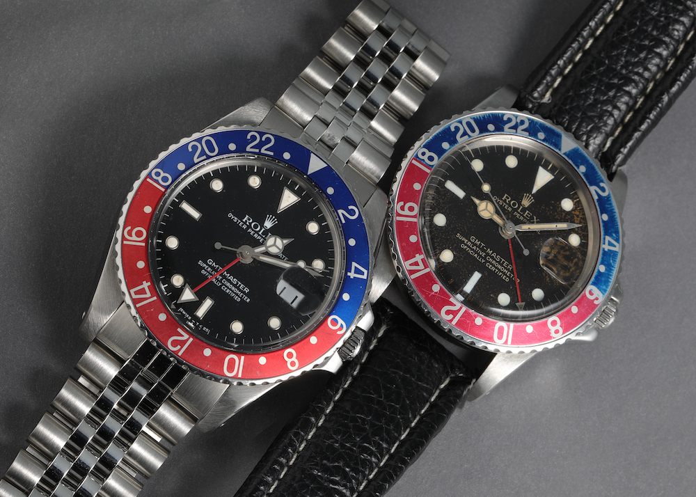 Rolex GMT-Master II ref 16750 Pepsi with ref 1675