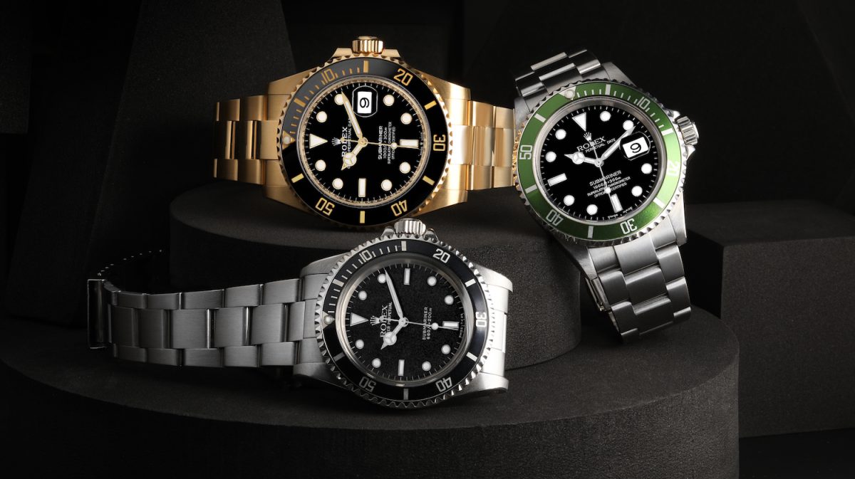 Generations of the Rolex Submariner ref 5513, 16610LV, 126618