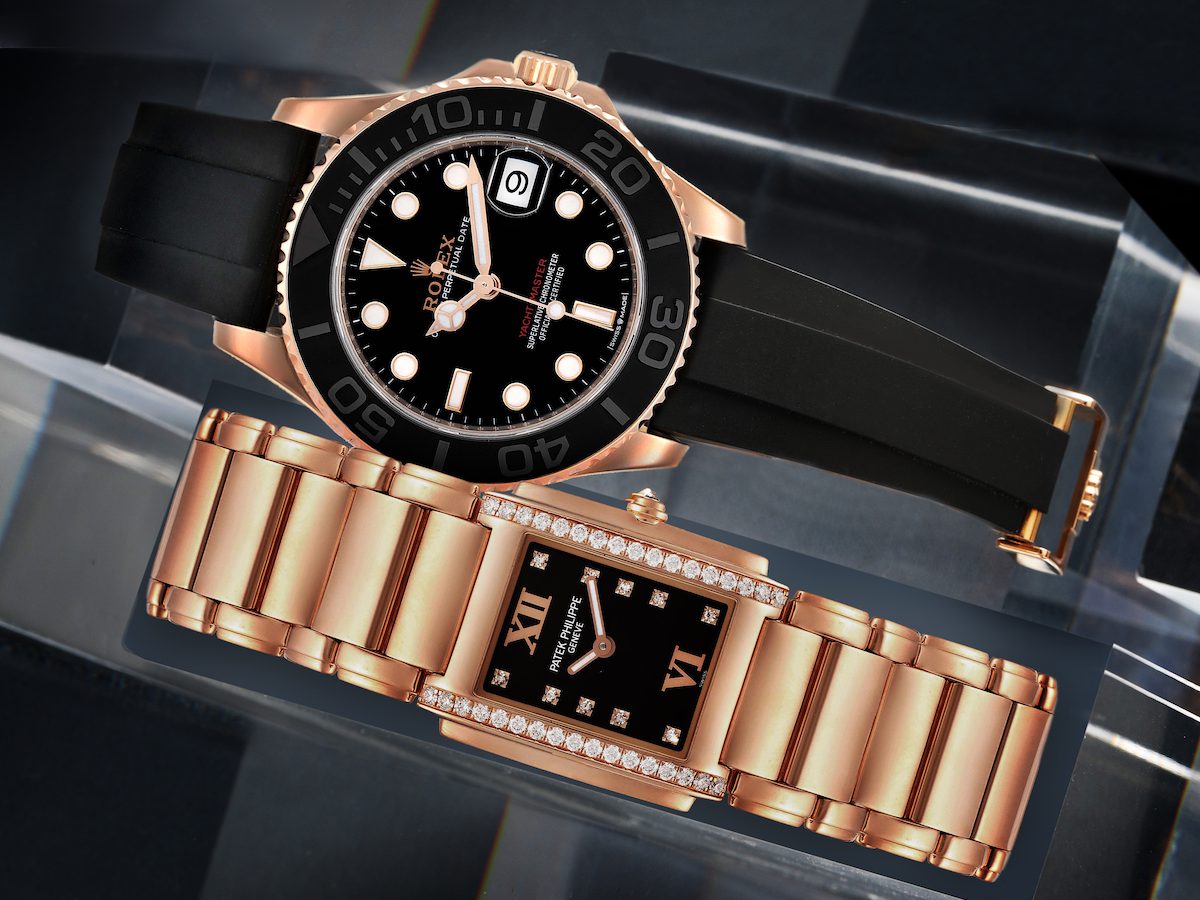 Rolex Yachtmaster Everose and Patek Phillipe Twenty Four Rose Gold