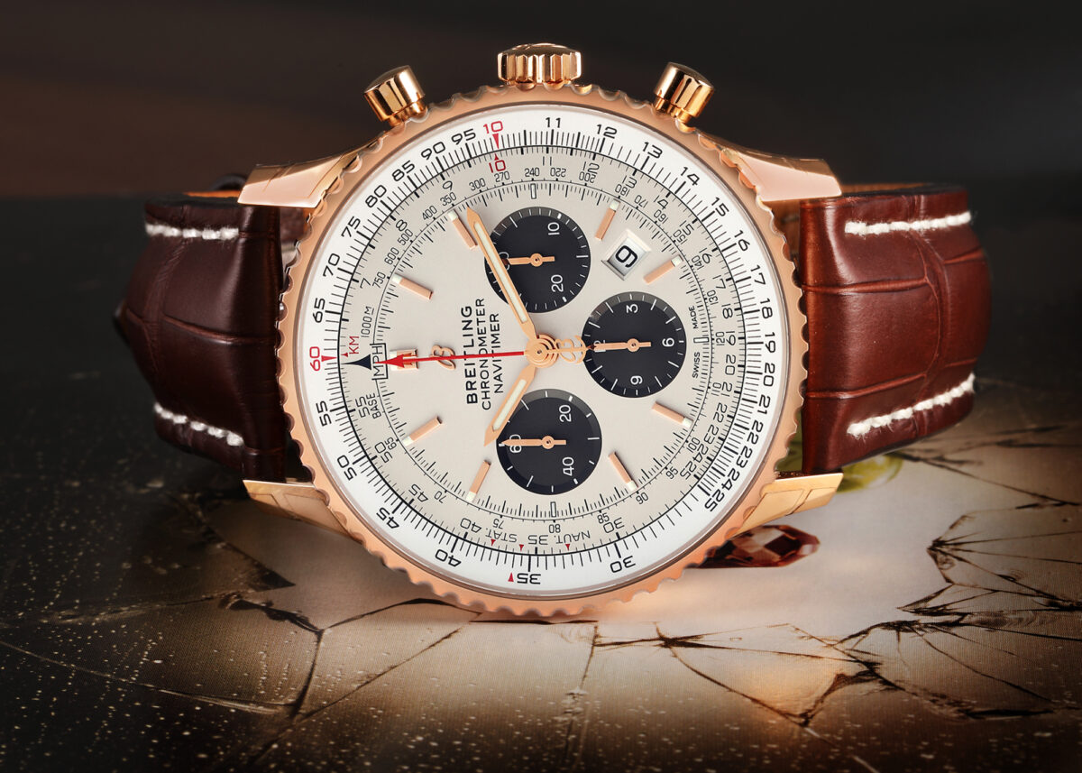 Breitling Aviation Watches - Breitling Navitimer Rose Gold Limited Edition Mens Watch RB0127