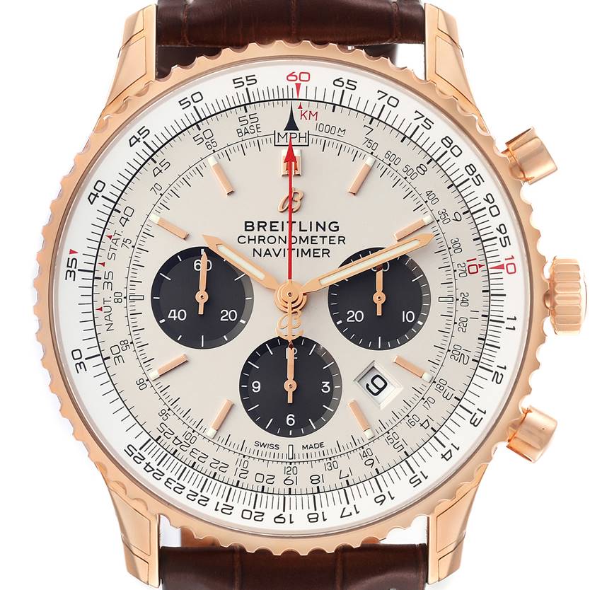 Breitling Navitimer Rose Gold Limited Edition Mens Watch RB0127