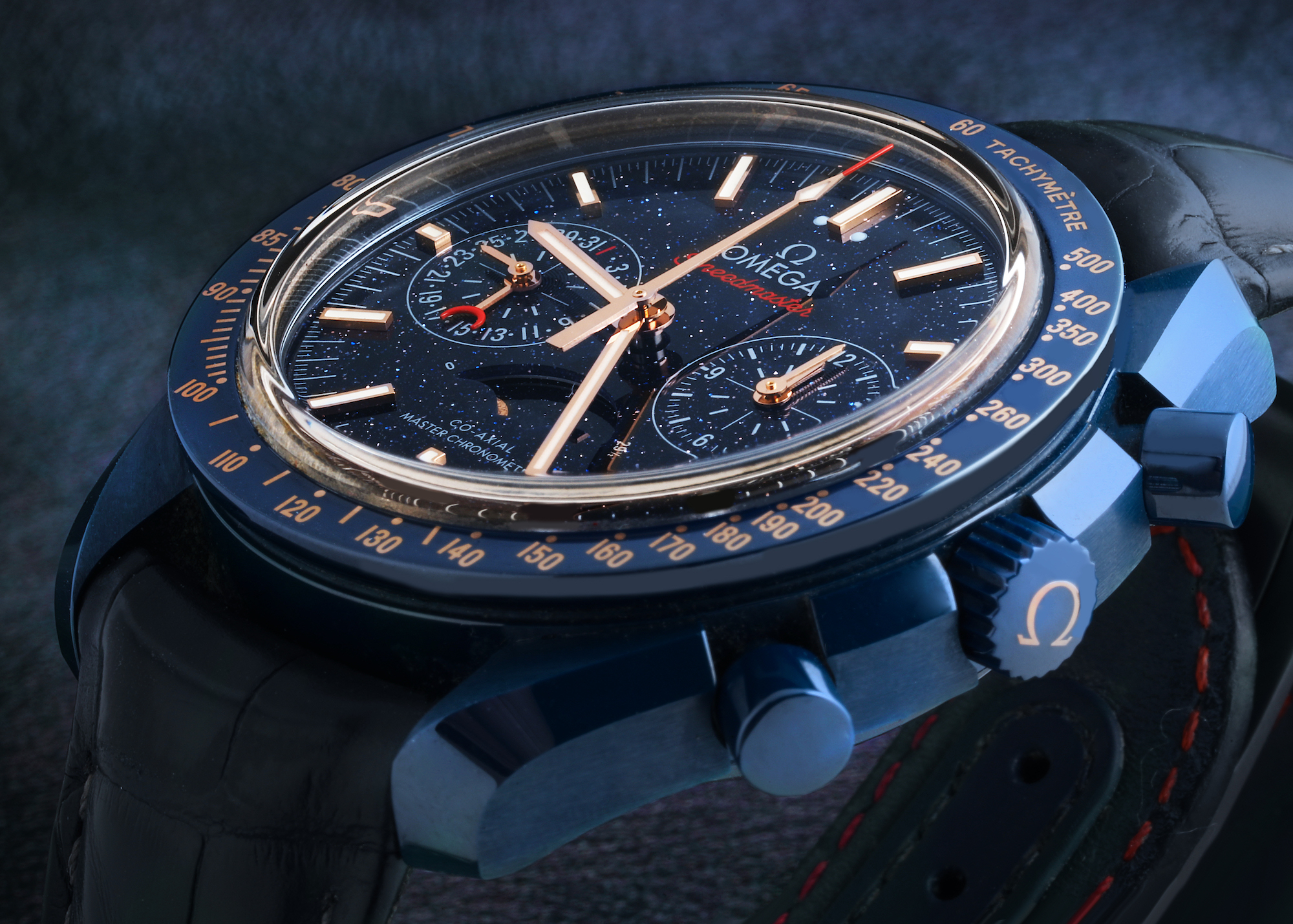 Omega Speedmaster Blue Side of the Moon The Watch Club by SwissWatchExpo