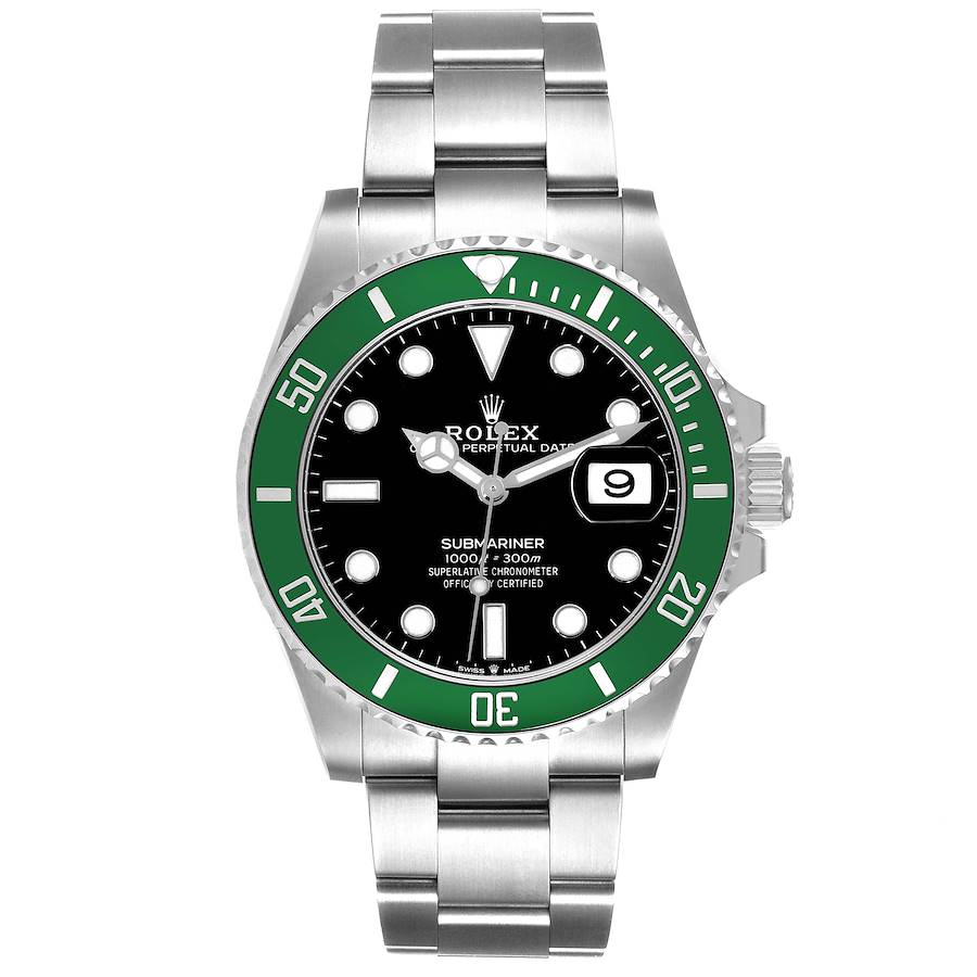 Rolex Submariner Kermit Green Ceramic Bezel Mens Watch 126610