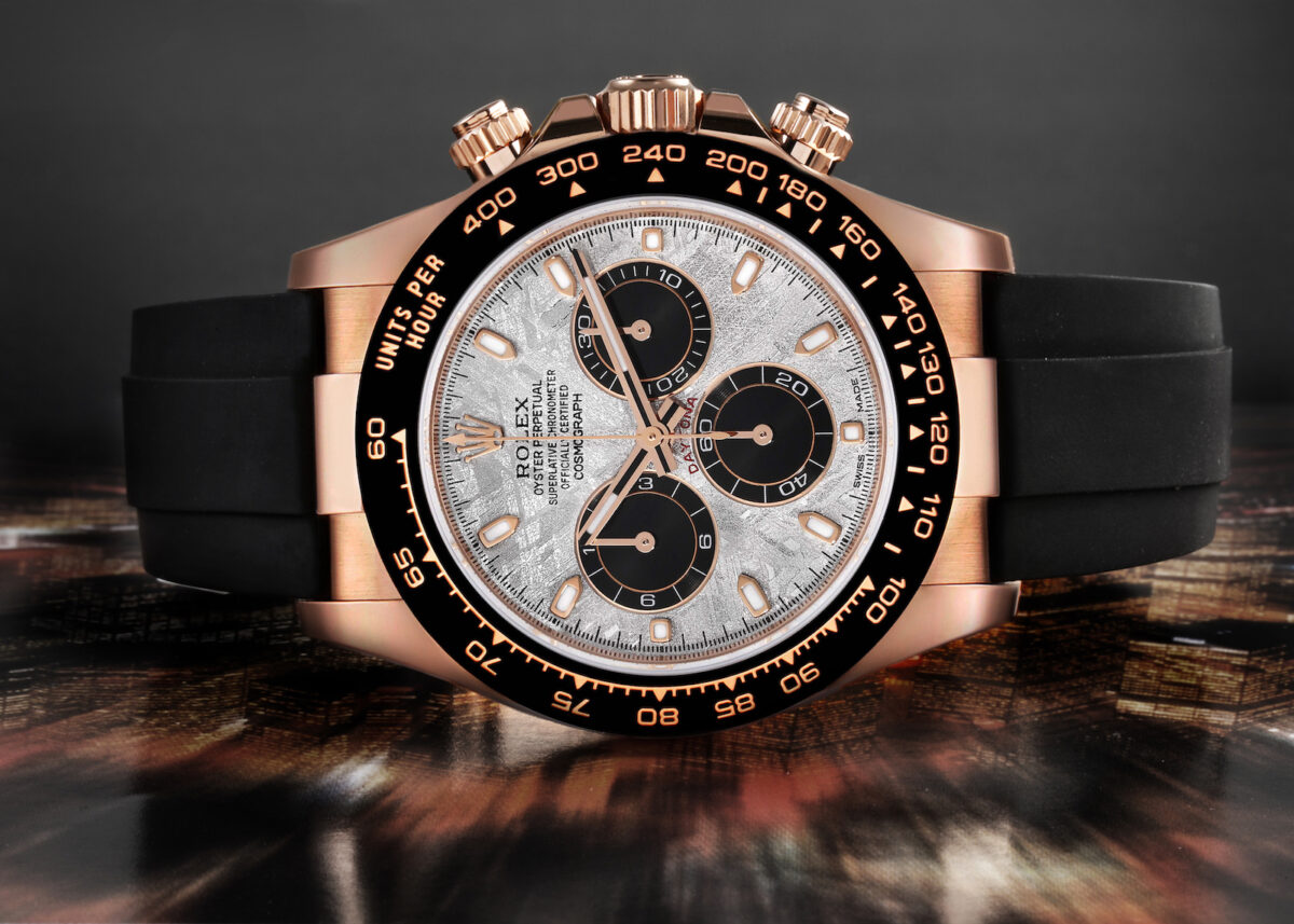 Rolex Cosmograph Daytona Meteorite Dial Everose Gold Mens Watch 116515