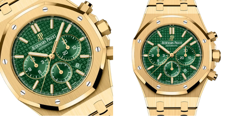 Audemars Piguet Royal Oak Chronograph Yellow Gold Green Dial 26331BA Limited Edition