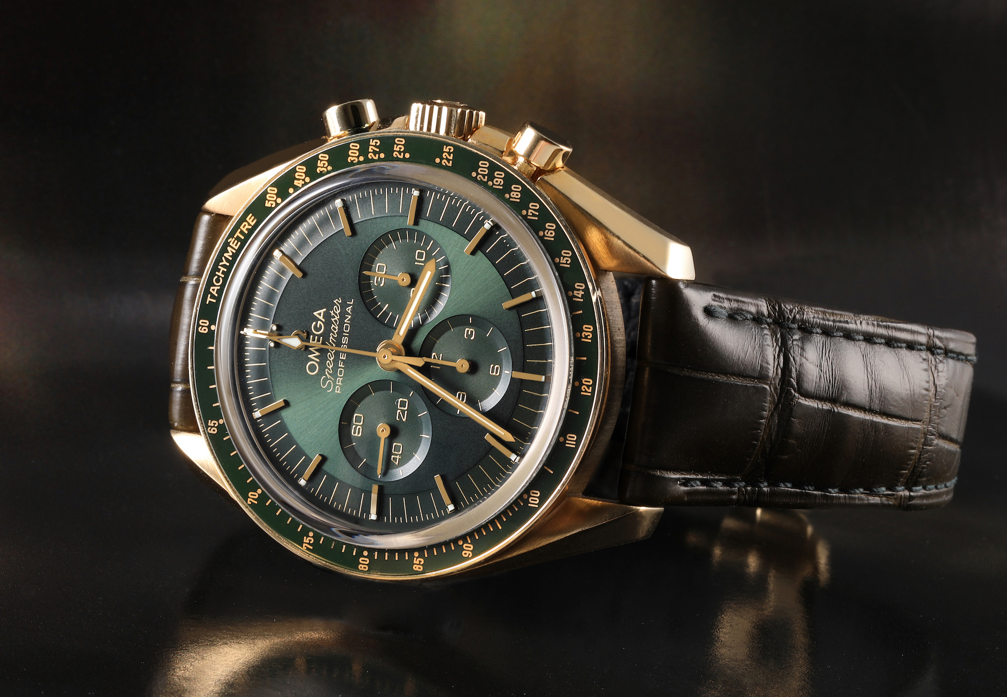 Gold Omega Speedmaster On Stars The Watch Club by SwissWatchExpo