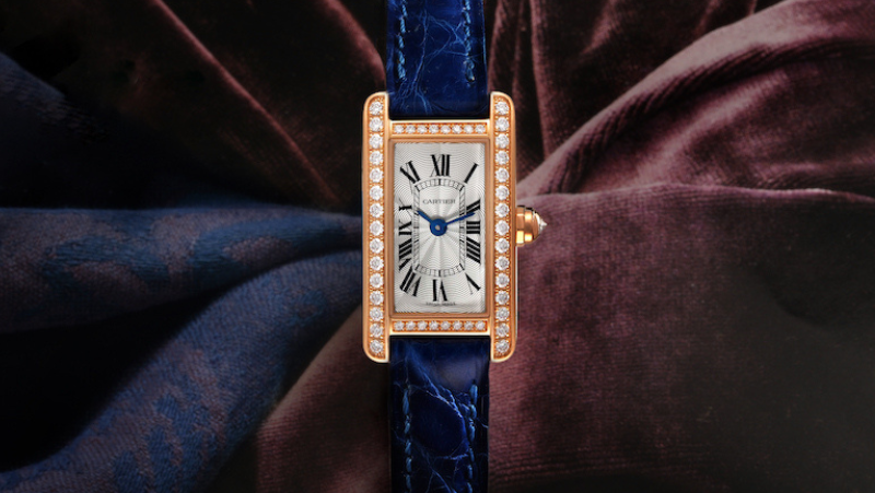 Cartier Tank Americaine Mini Rose Gold Diamond Ladies Watch WJTA0026