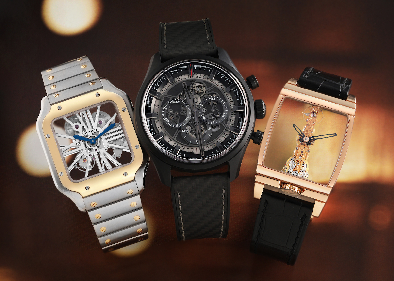 Skeleton Dial Watches 101 - Cartier Santos, Zenith El Primero, Corum Golden Bridge