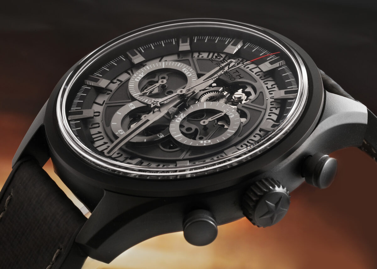 Zenith El Primero Black Ceramic Chronograph Skeleton Dial Mens Watch 24.2520.400