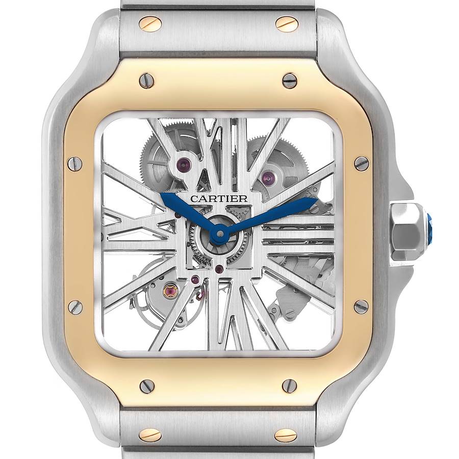 Cartier Skeleton Horloge Santos Steel Yellow Gold Watch WHSA0019