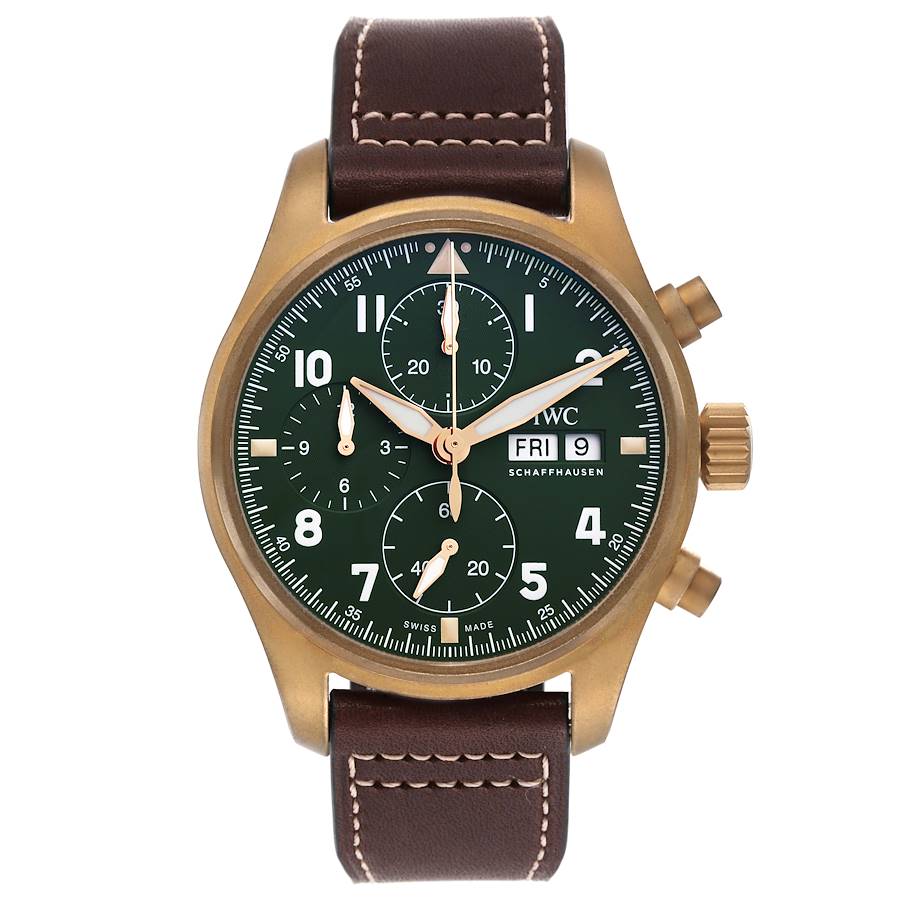 IWC Pilot Chronograph Spitfire Bronze Mens Watch IW387902