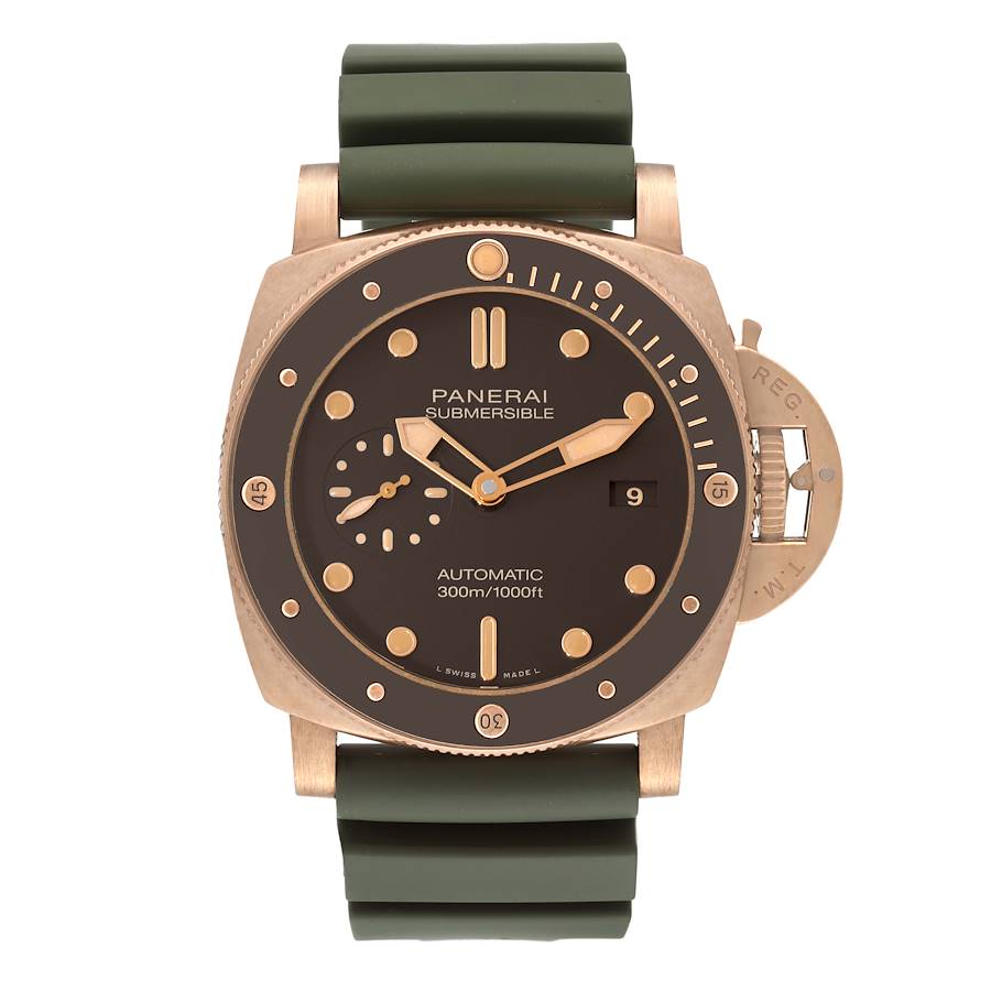 Panerai Luminor Submersible 47mm Bronze Mens Watch PAM 968