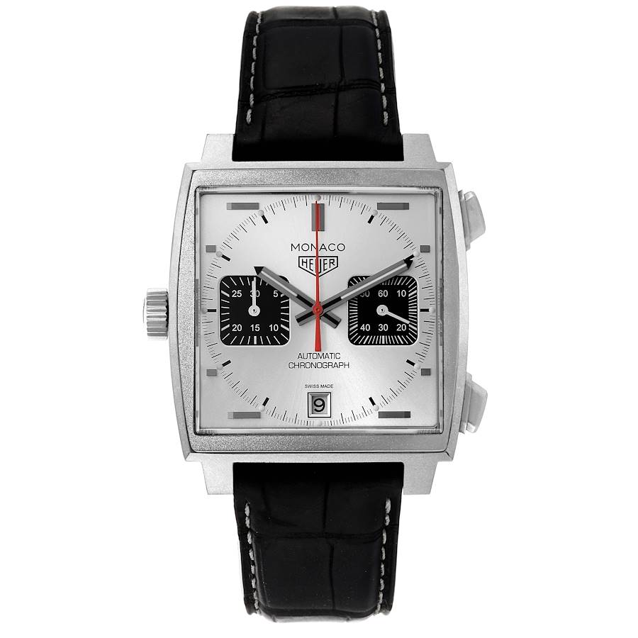 Tag Heuer Monaco Caliber 11 Silver Dial Titanium Mens Watch CAW218B