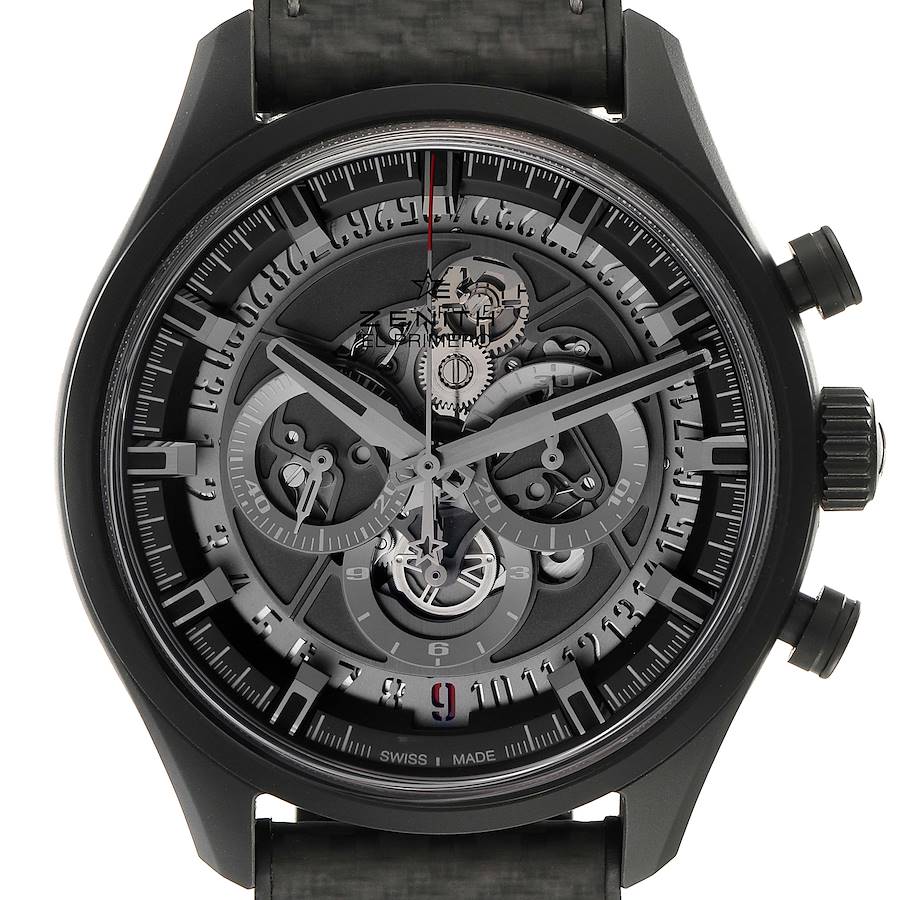 Zenith El Primero Black Ceramic Chronograph Skeleton Dial Mens Watch 24.2520.400