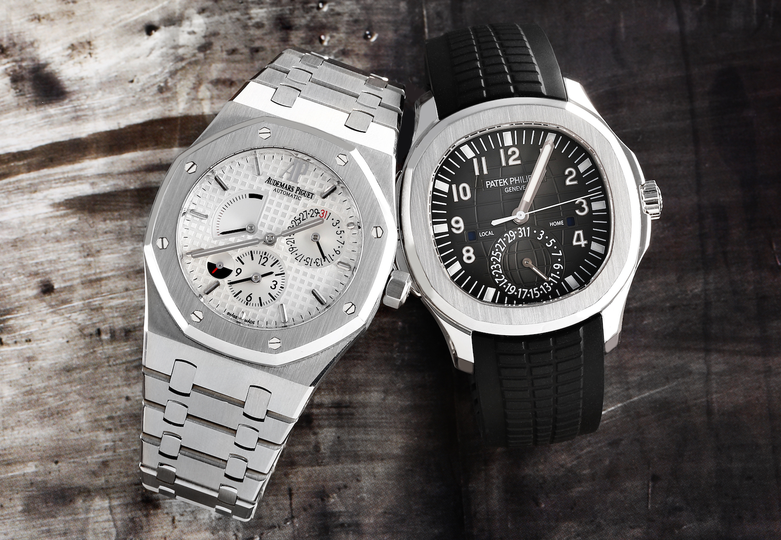 5 Best Dual Time Watches - Audemars Piguet Royal Oak and Patek Philippe Aquanaut