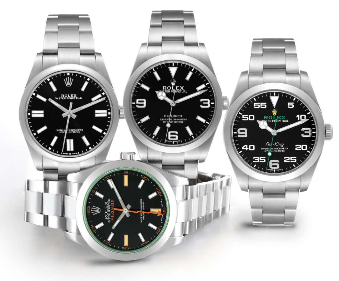 Rolex Oyster Perpetual, Air-King, Explorer, and Milgauss