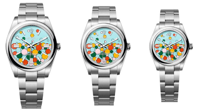 Rolex Oyster Perpetual Celebration Dials in 41mm, 36mm and 31mm Case Sizes