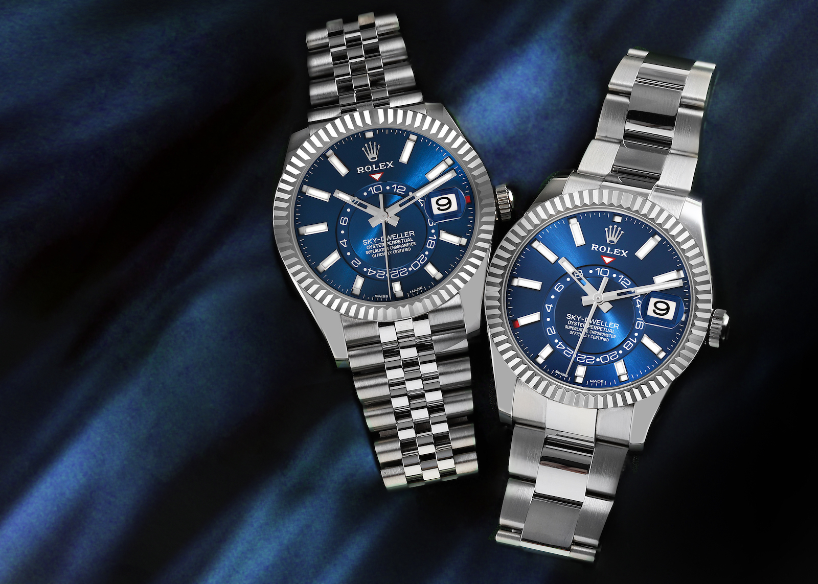 Rolex sky dweller blue retail price sale