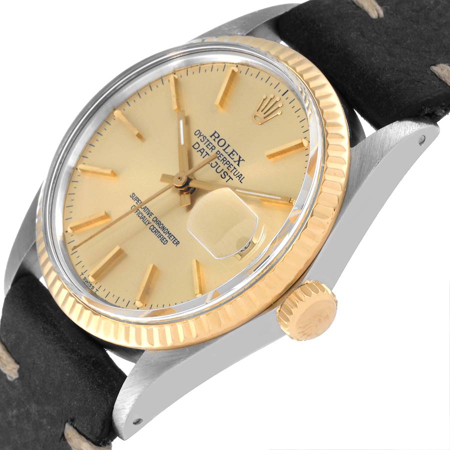 Rolex Datejust 36 Steel Yellow Gold Vintage Mens Watch 16013