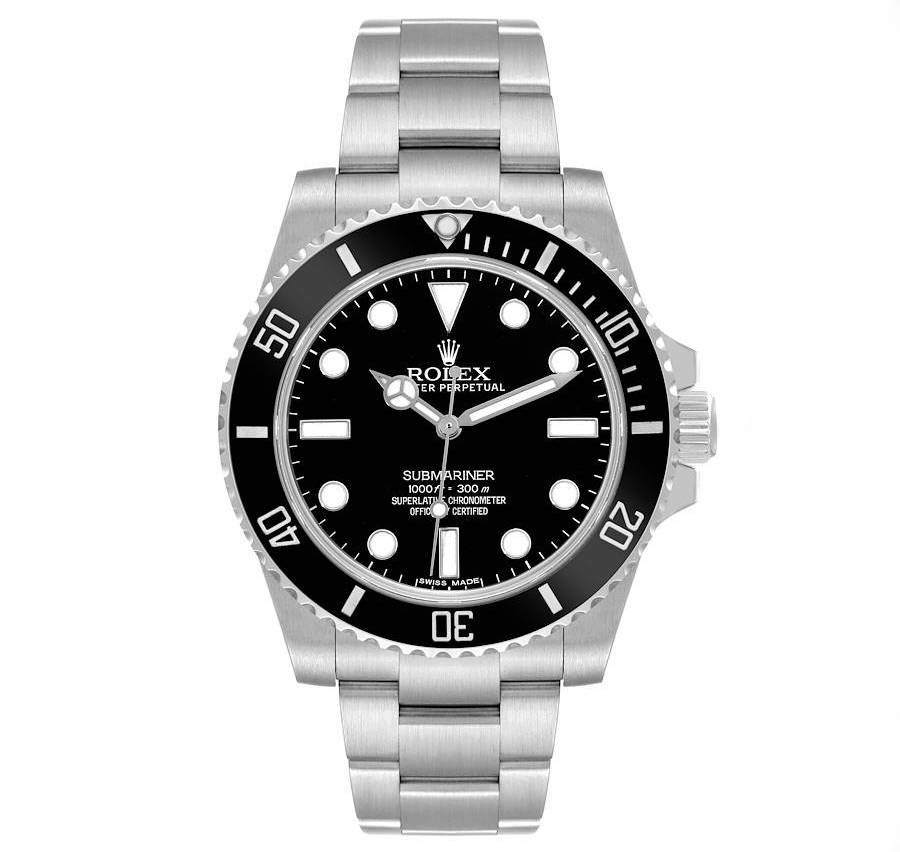 Rolex Submariner Black Dial Ceramic Bezel Steel Mens Watch 114060