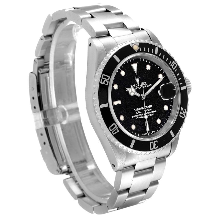 Rolex Submariner Date Black Dial Steel Mens Watch 16610 