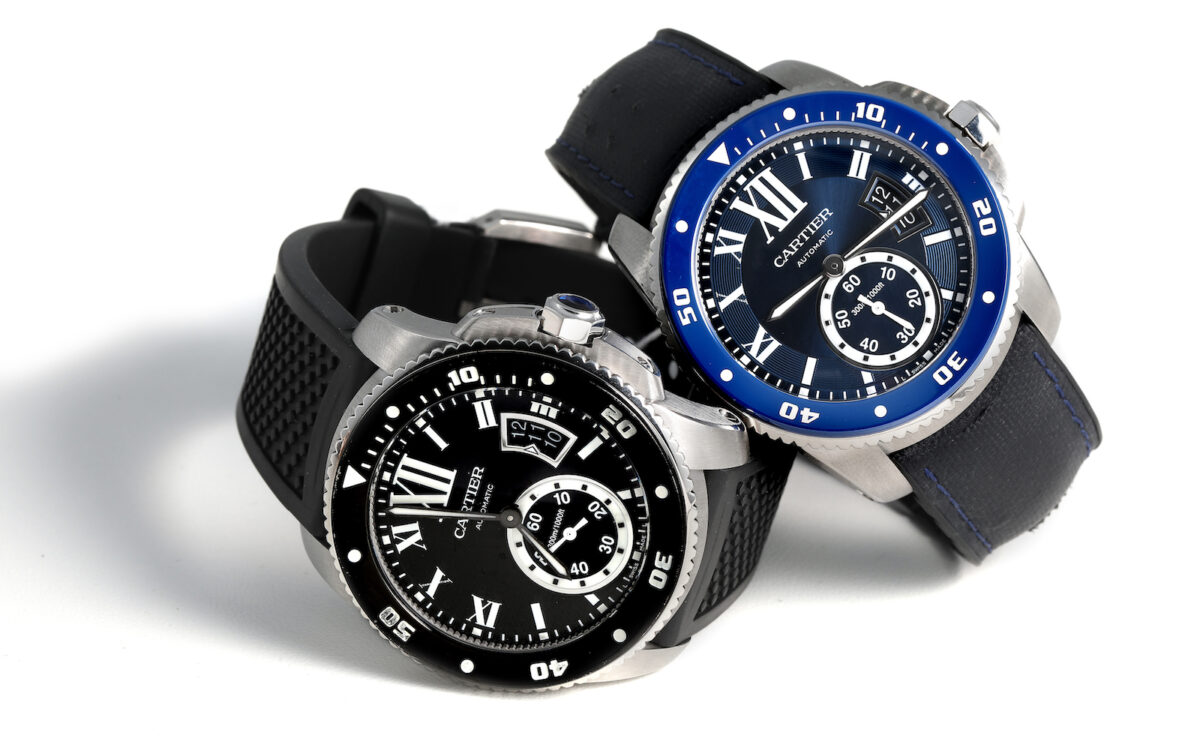 Cartier Calibre Diver with Blue and Black Dials