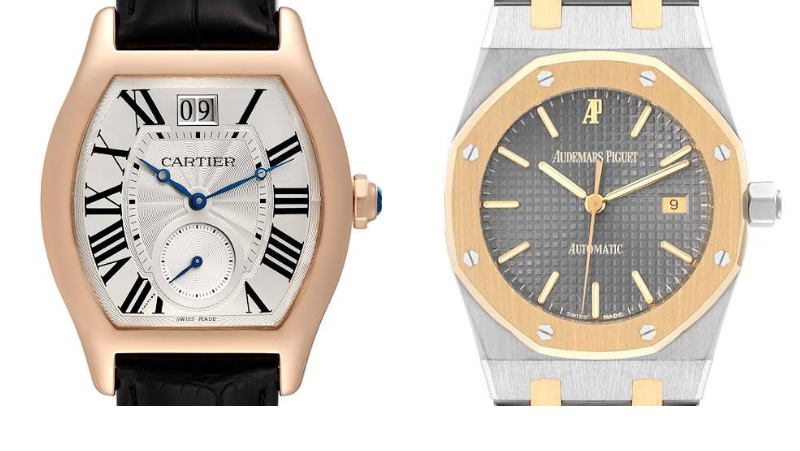 Flinque and Tapisserie Dials - Cartier Tortue and Audemars Piguet Royal Oak