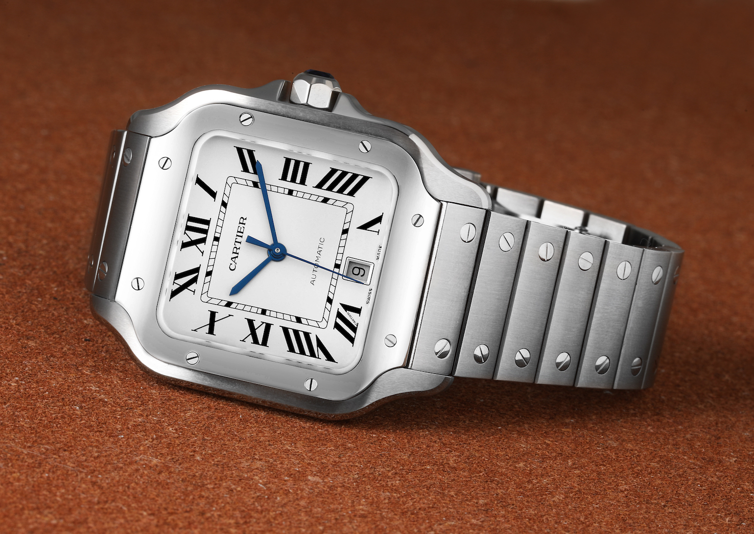 Best Steel White Dial Watches - Santos de Cartier