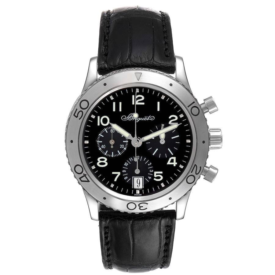 Breguet Transatlantique Type XX Flyback Steel Mens Watch 3820ST