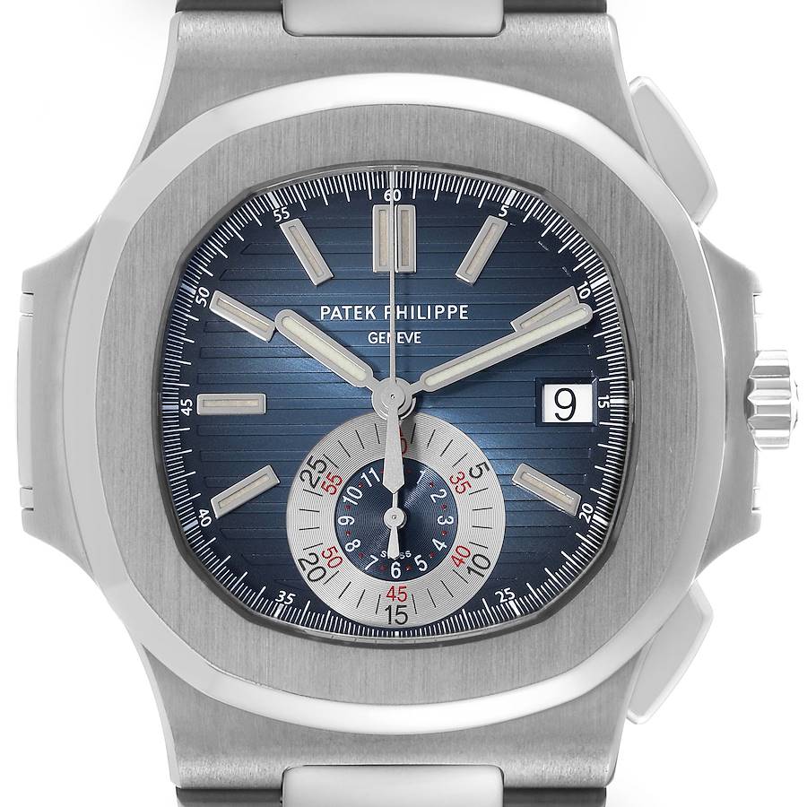 Patek Philippe Nautilus Chronograph Blue Dial Steel Mens Watch 5980/1A (photo: Phillips)