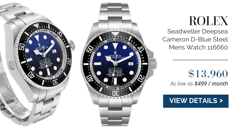 Rolex Seadweller Deepsea Cameron D-Blue Steel Mens Watch 116660