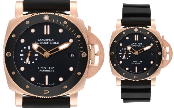 Panerai Luminor Submersible 42mm Rose Gold Mens Watch PAM00684