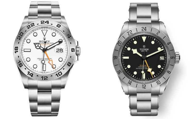 Rolex Explorer II ref 216570 vs Tudor Black Bay Pro M79470.