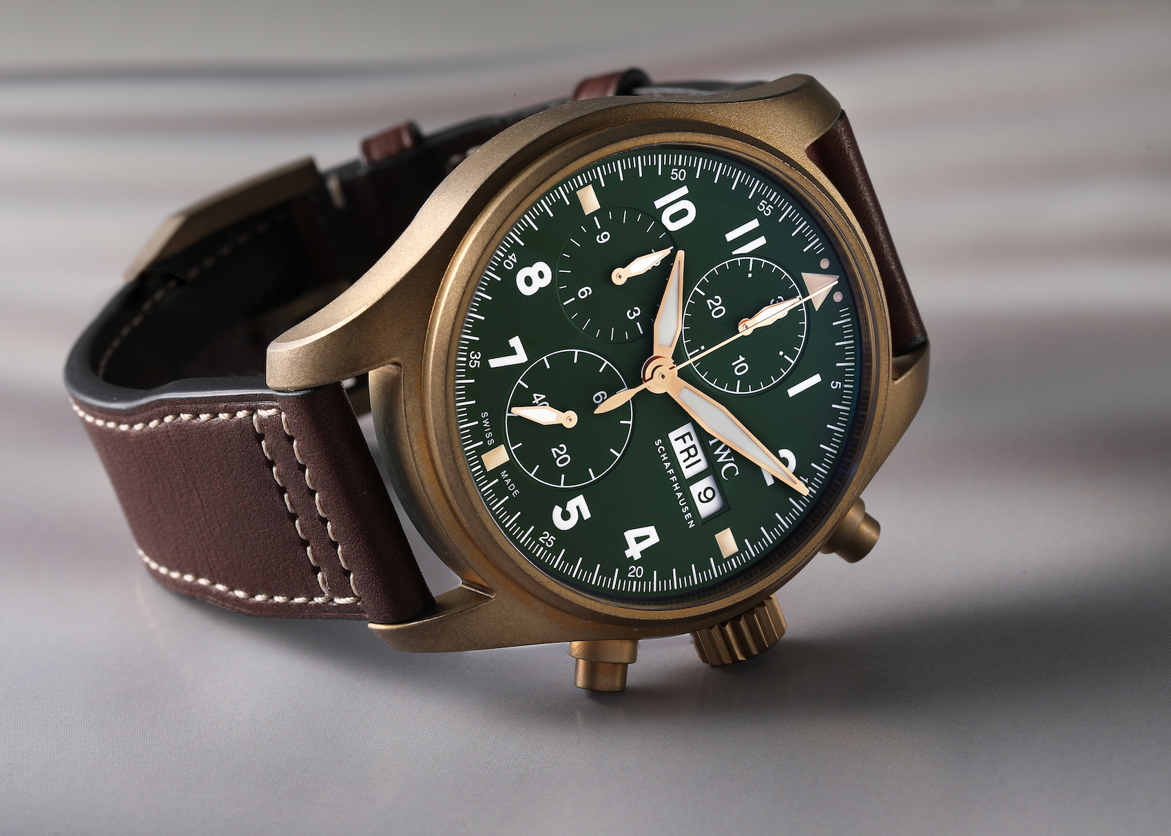 IWC Pilot Chronograph Spitfire Bronze Mens Watch IW387902